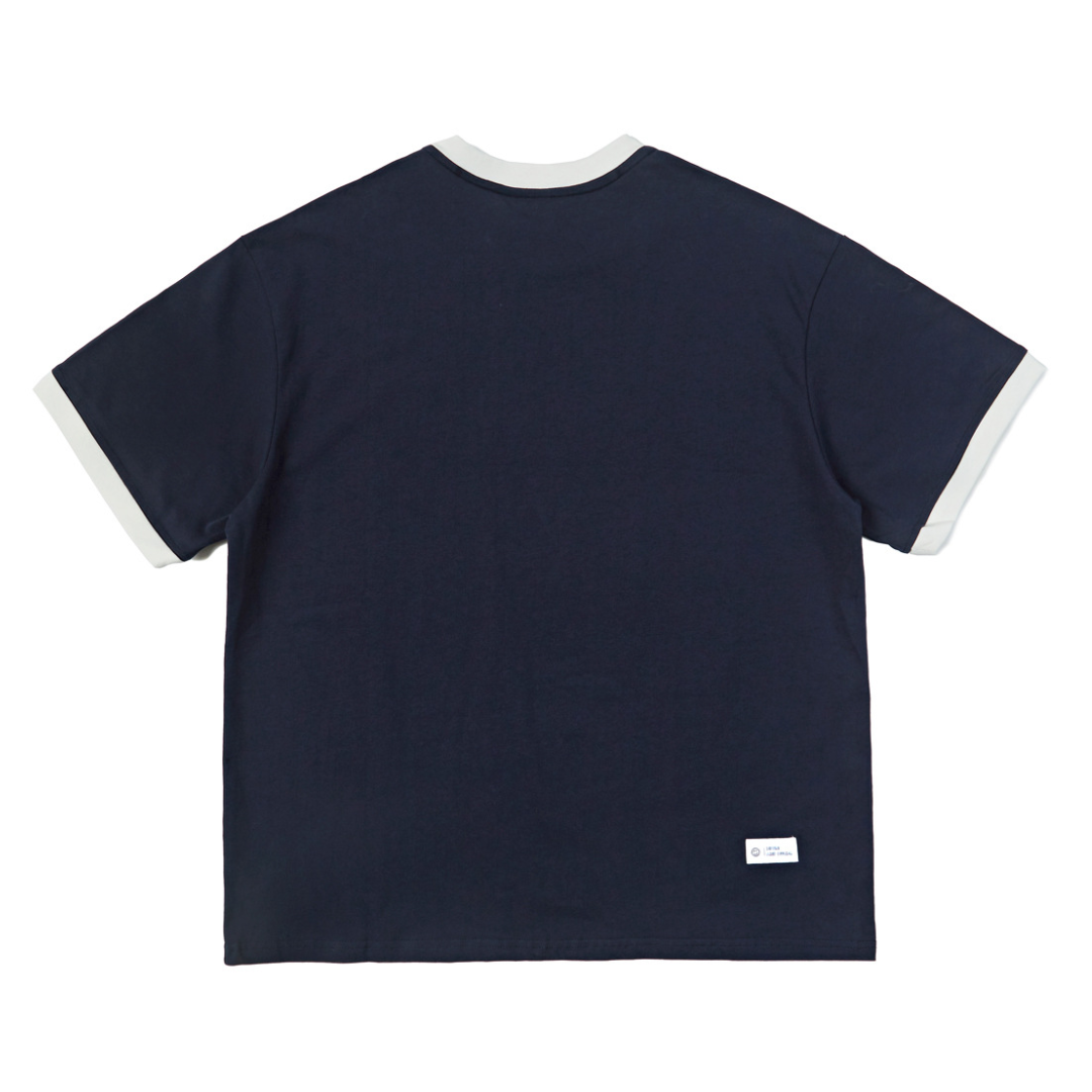 ワンポイント刺繍　リンガーTシャツ　N572