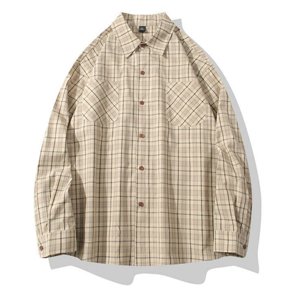 ダブルポケット　レトロチェック　シャツ　N1252