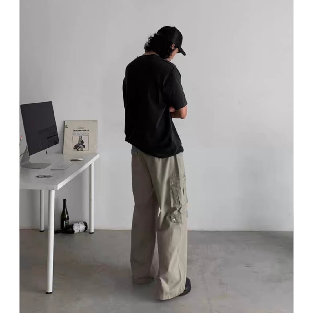 ワイドストレート　カーゴパンツ　C251