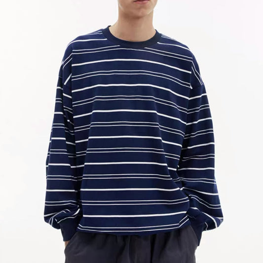 ドローコード　マルチボーダー長袖Tシャツ　B734
