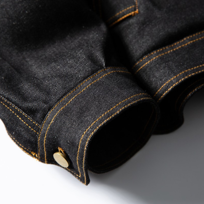 Faux layered wool polo collar knit N748