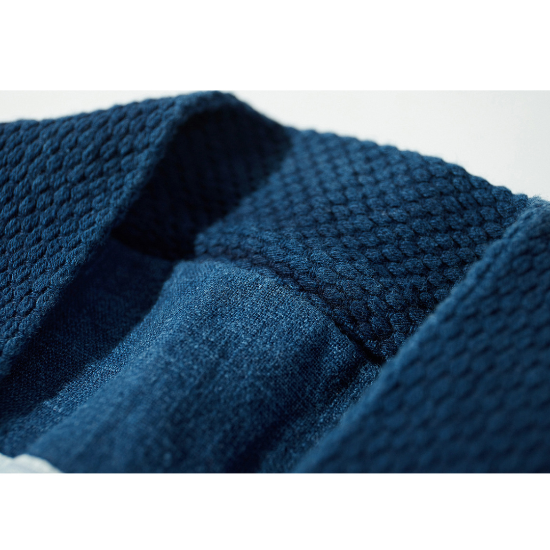 インディゴ染料め　キモノ　ジャケット　N1325