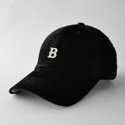 【B】ポイントロゴ　コーデュロイキャップ　N597