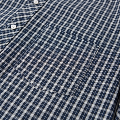 モダンチェック　ボタンダウンシャツ　N1035