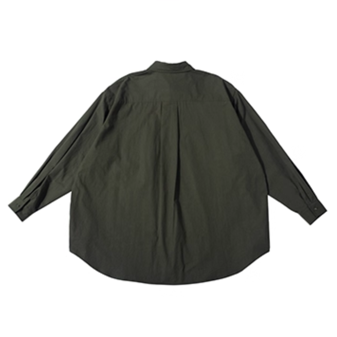 Oversized button-down long sleeve shirt A046