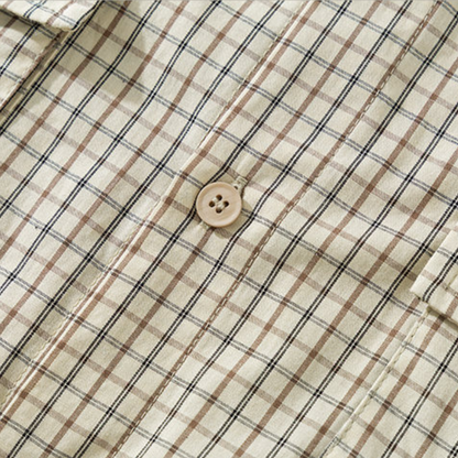 ダブルフラップ　ドローコードヘム　チェックシャツ　N1247