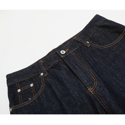 シンチバック　変形シルエット　デニムパンツ　N527
