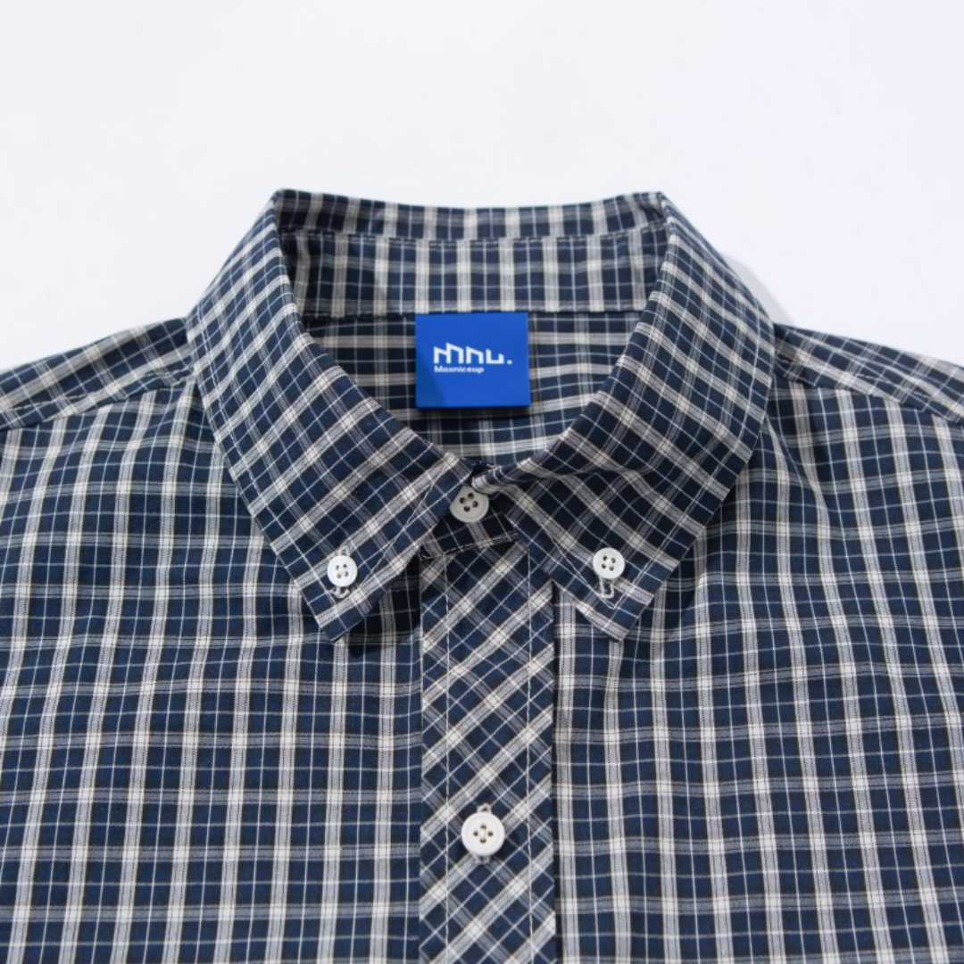 ダッドチェック　ボタンダウンシャツ　N1280