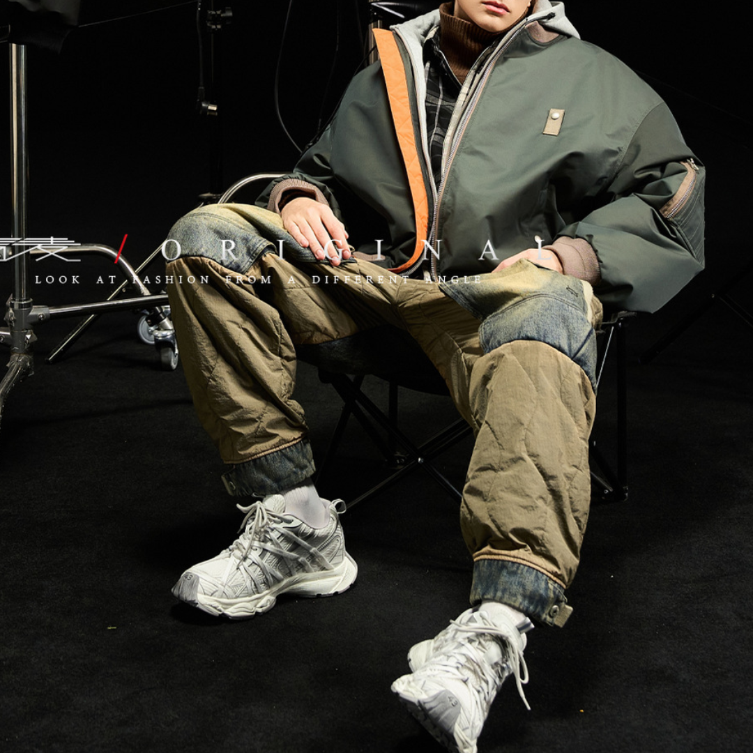 [YMORIGINAL] White Duck Down Faux Layered Jacket N853