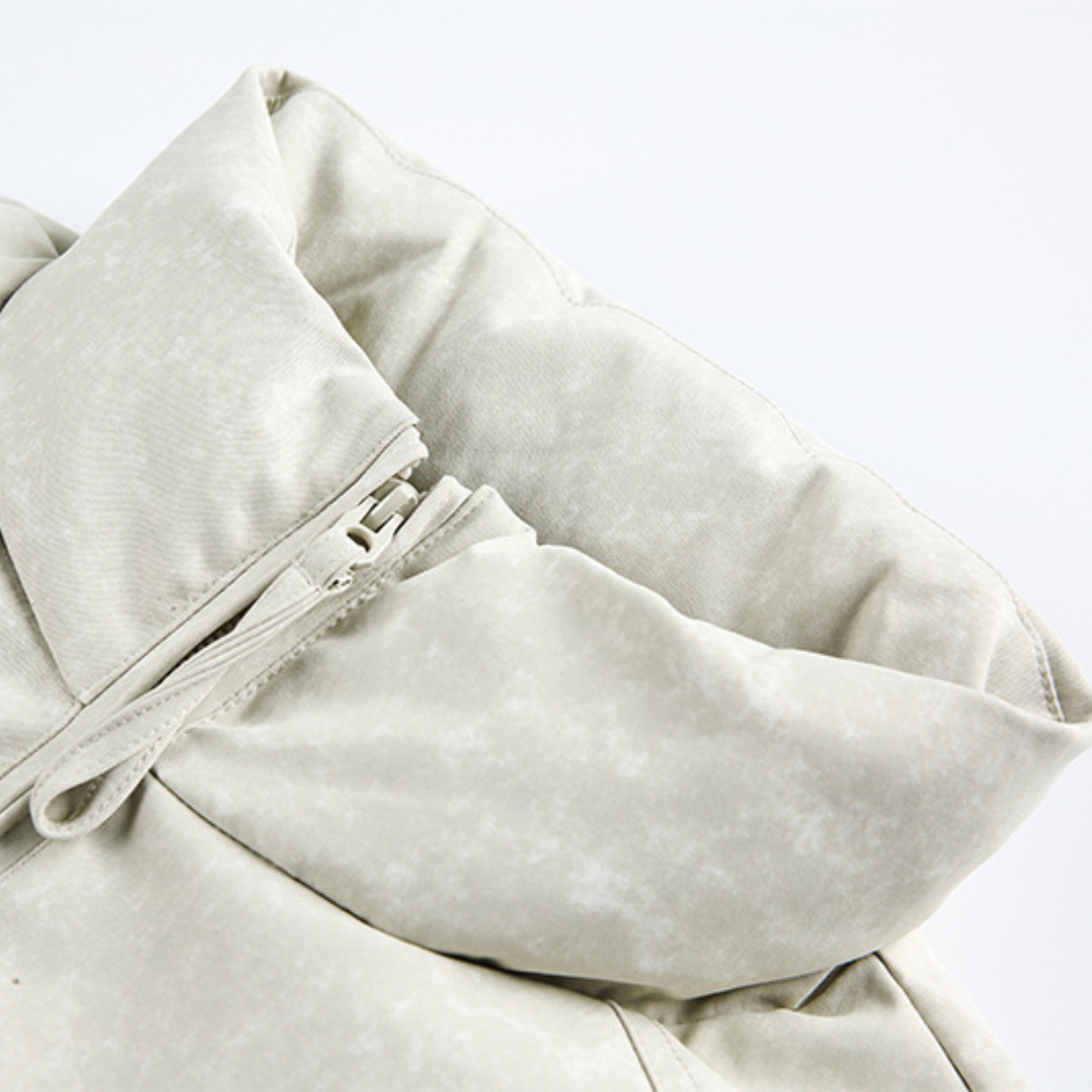 Faux layered wool polo collar knit N748