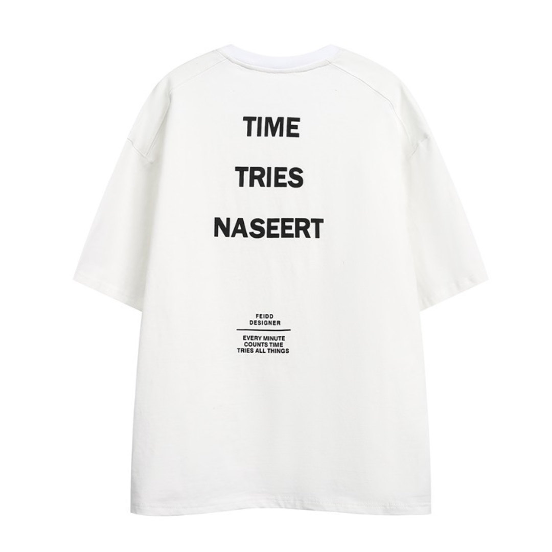 【TIME TRIES NASEERT】　プリントTシャツ　N445