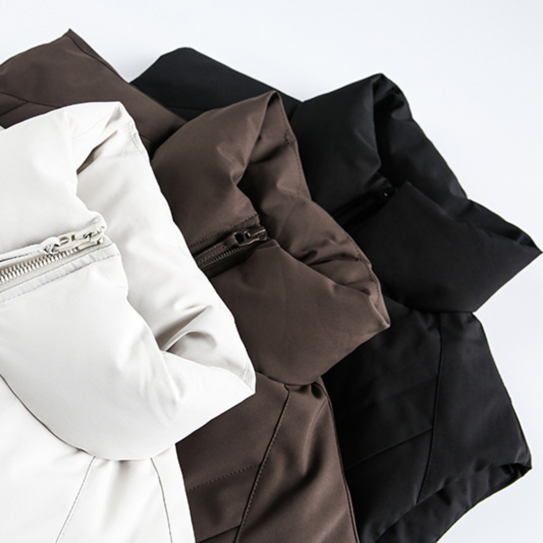 Faux layered wool polo collar knit N748