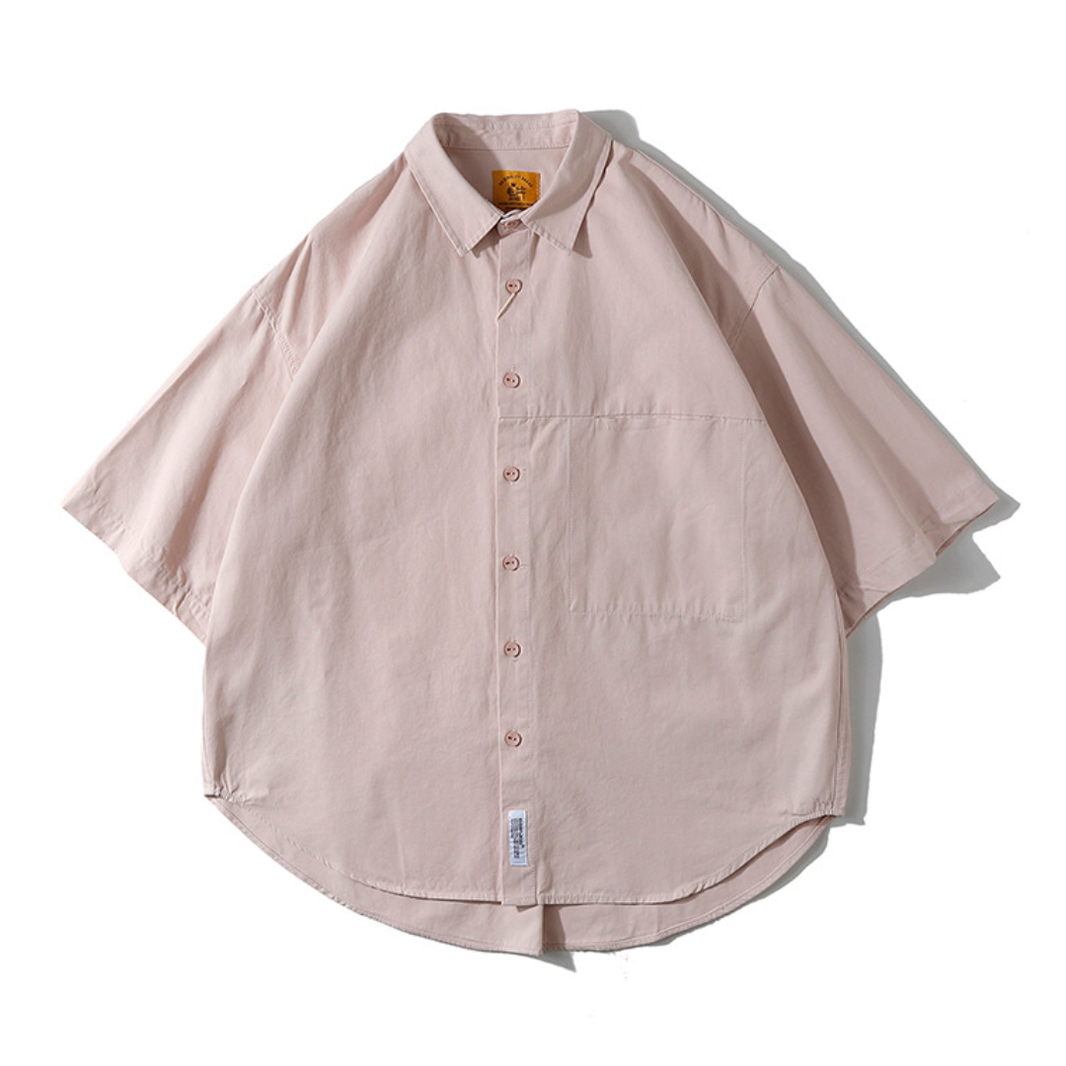 OX Wide Short-Sleeve Shirt N1401 ピンク