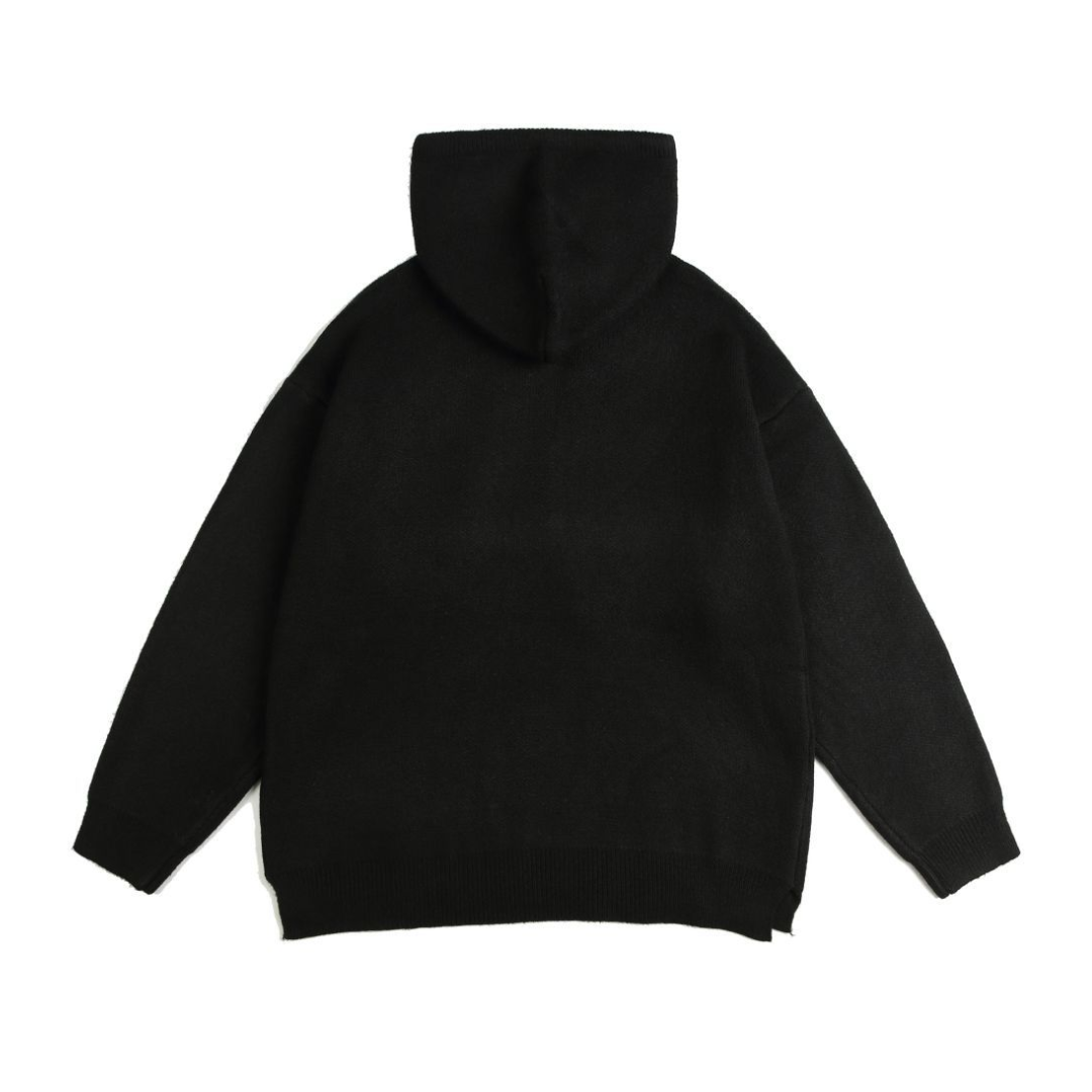 サイドスリット　プルオーバー　ニットパーカー　N874