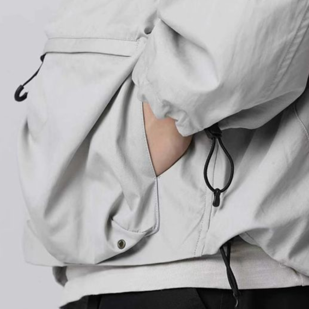 ランダムポケット　ドローコード　フードジャケット　N1334