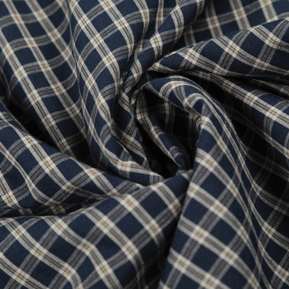ネイビーチェック　レギュラーシャツ　N1040