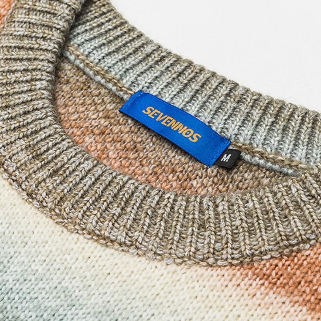 Faux layered wool polo collar knit N748