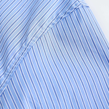 ストレッチ　コットンナイロン　ストライプ　シャツ　N1248