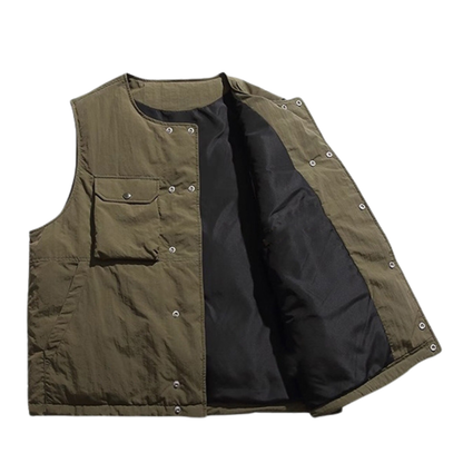 アシンメトリーポケット　パテッド　ベスト　N1332
