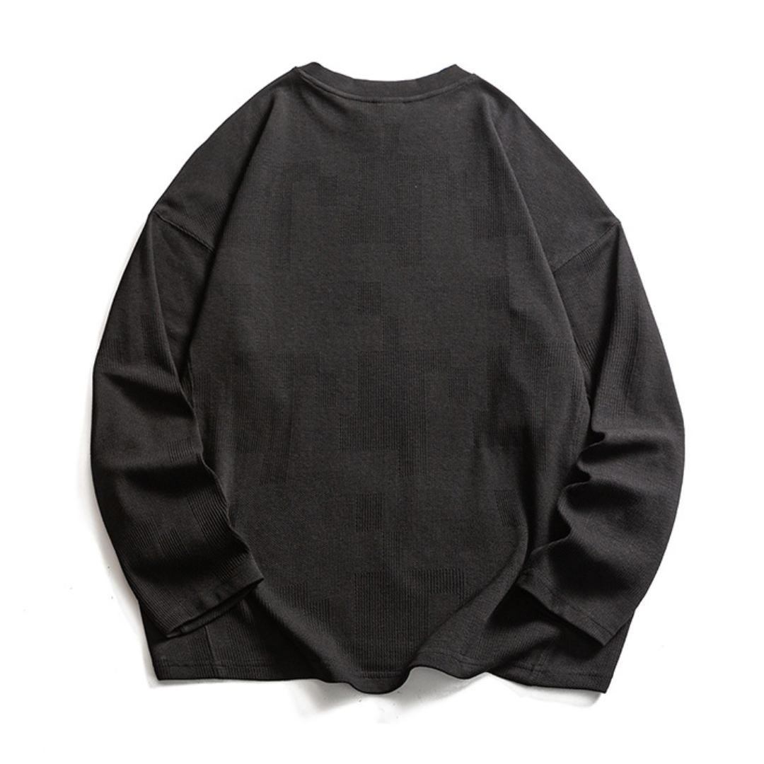 ストレッチカノコ　ランダムパタン　長袖Tシャツ　N1664