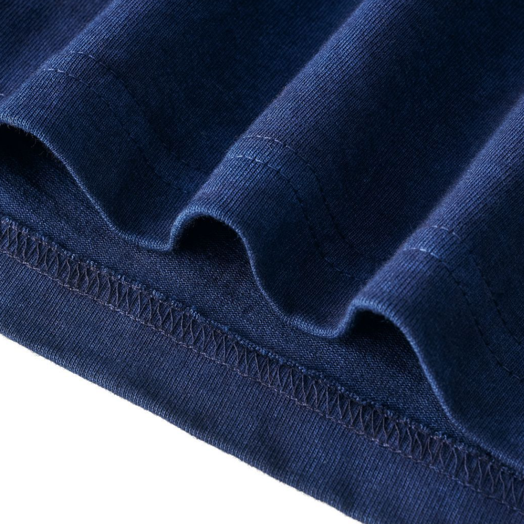 インディゴ染め　長袖Tシャツ　N1324