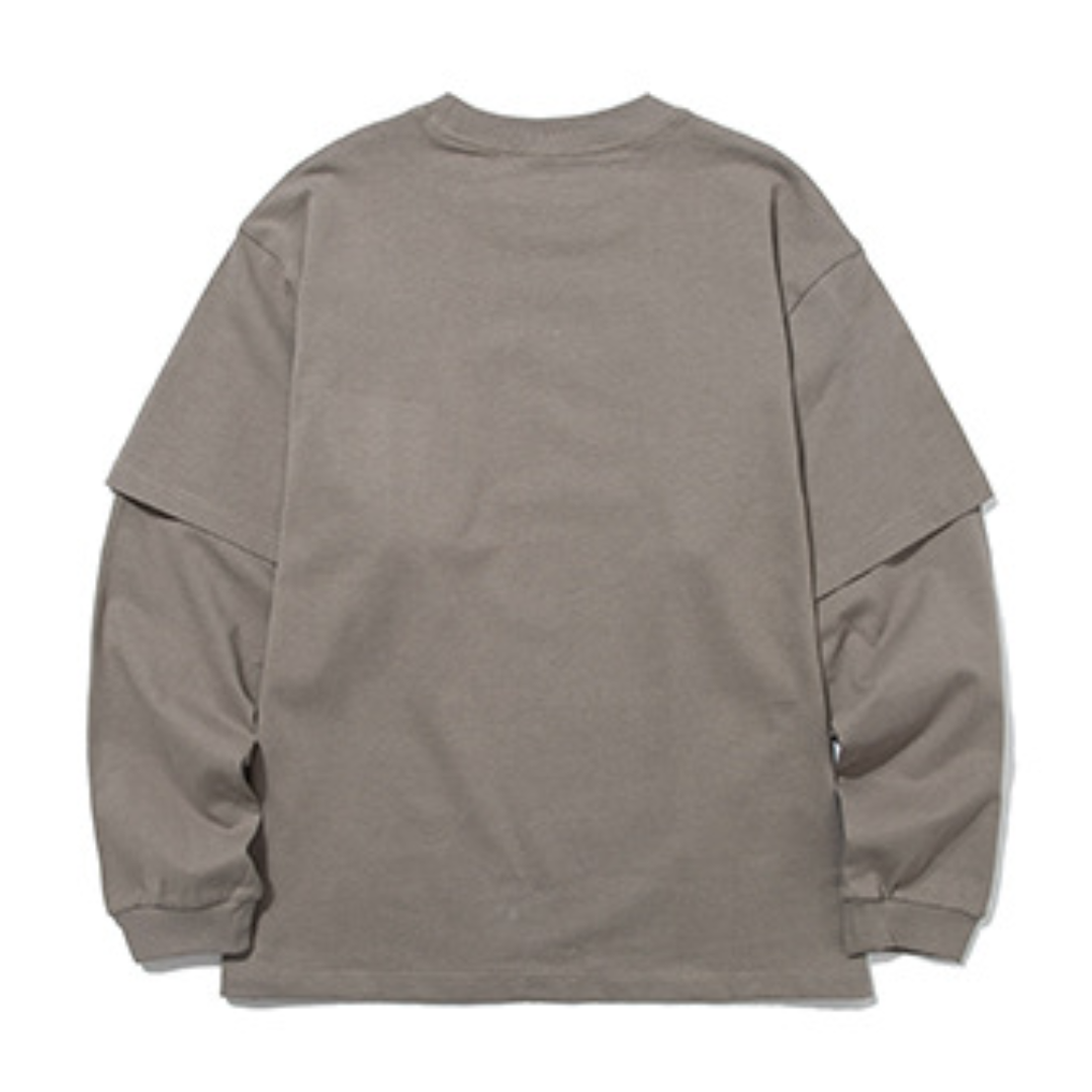 YOUXISHE　フェイクレイヤード　長袖Tシャツ　N033