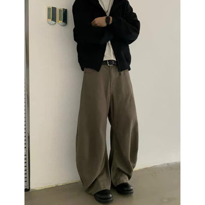 ウォッシュド　ツイストワイド　パンツ　C261