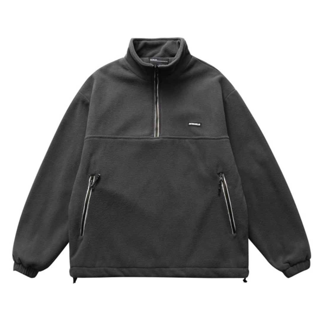Fleece half-zip stand pullover C168