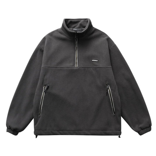 Fleece half-zip stand pullover C168