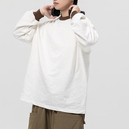 ■バイカラー 長袖Ｔシャツ　B044