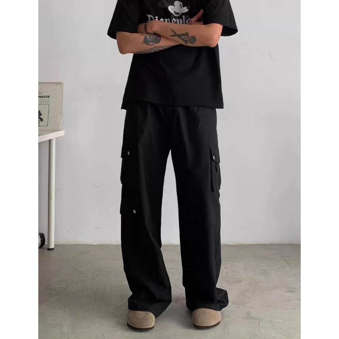 ワイドストレート　カーゴパンツ　C251