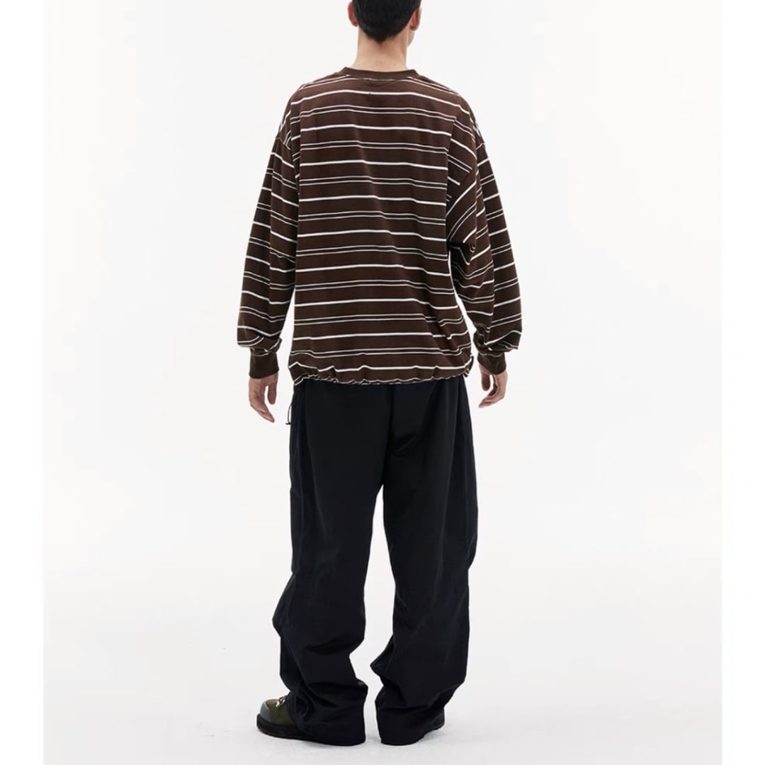 ドローコード　マルチボーダー長袖Tシャツ　B734