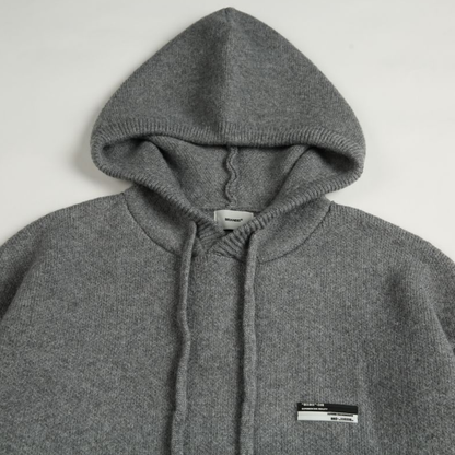 サイドスリット　プルオーバー　ニットパーカー　N874