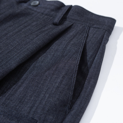 バックギャザー　コットンポリ　タックパンツ　N1532