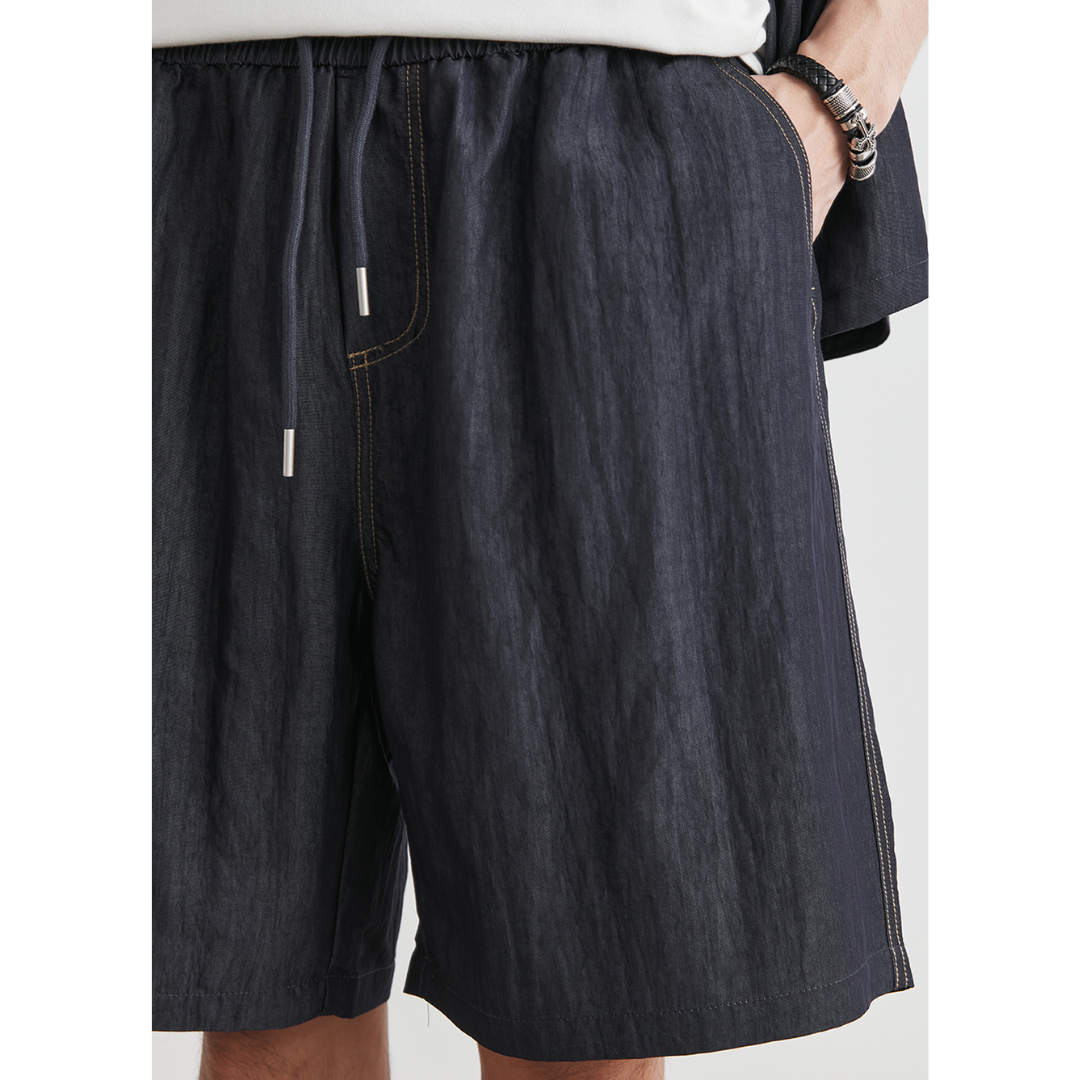 ビスコースナイロン　フラップシャツ　ショートパンツ　セットアップ　N1468