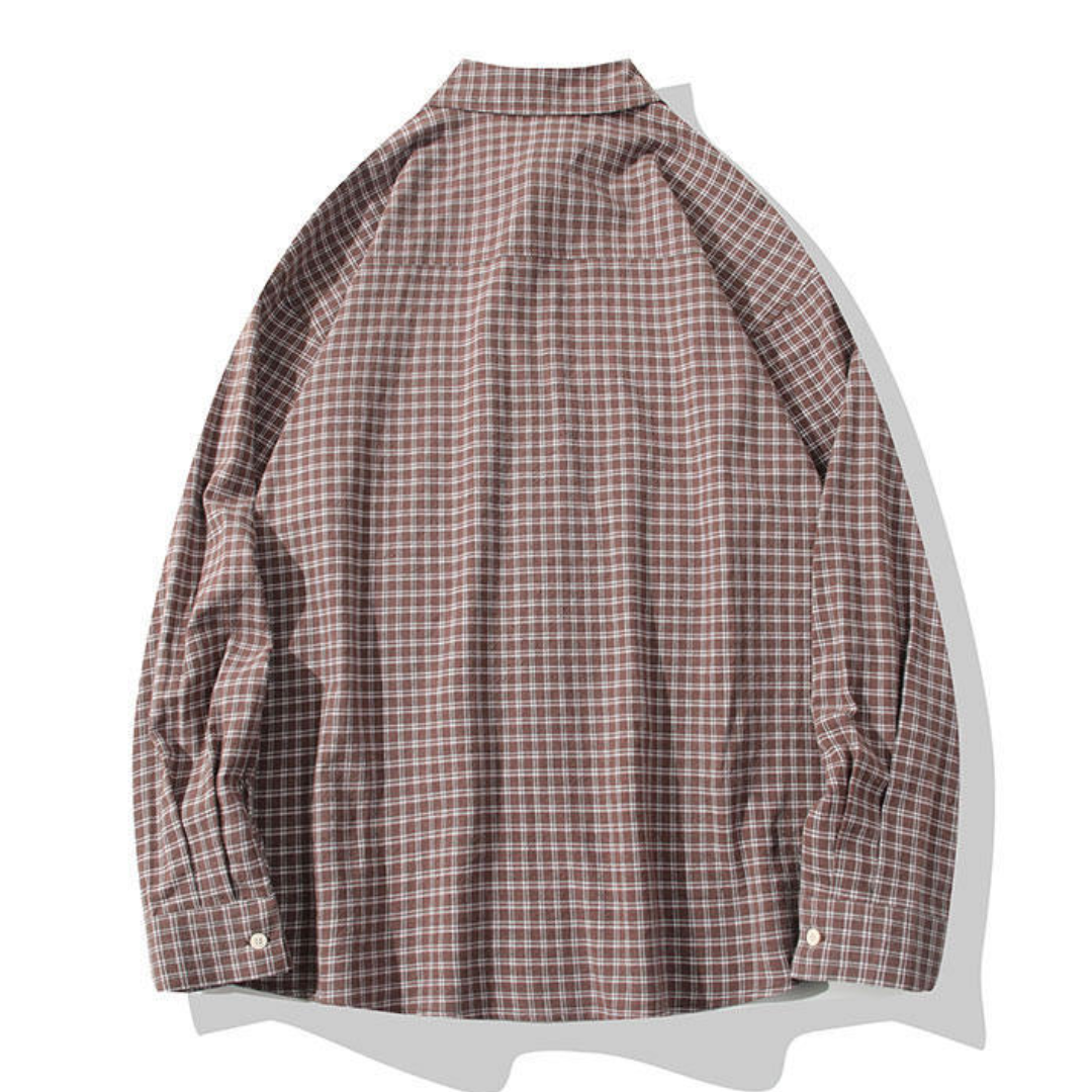 ポイントロゴ　グラフチェック　シャツ　N1251