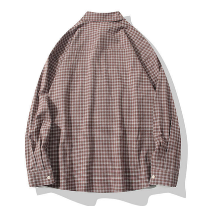 ポイントロゴ　グラフチェック　シャツ　N1251