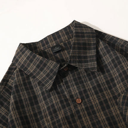 ダブルポケット　レトロチェック　シャツ　N1252