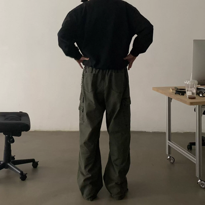 ダメージネック　ハーフジップ　スウェットシャツ　N661
