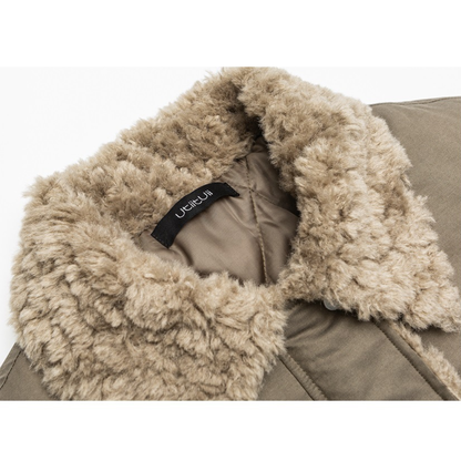 ライナーキルティング　ボアカラー　ジャケット　N938