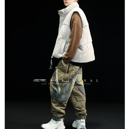 [YMORIGINAL] White Duck Down Fly Front Vest N870