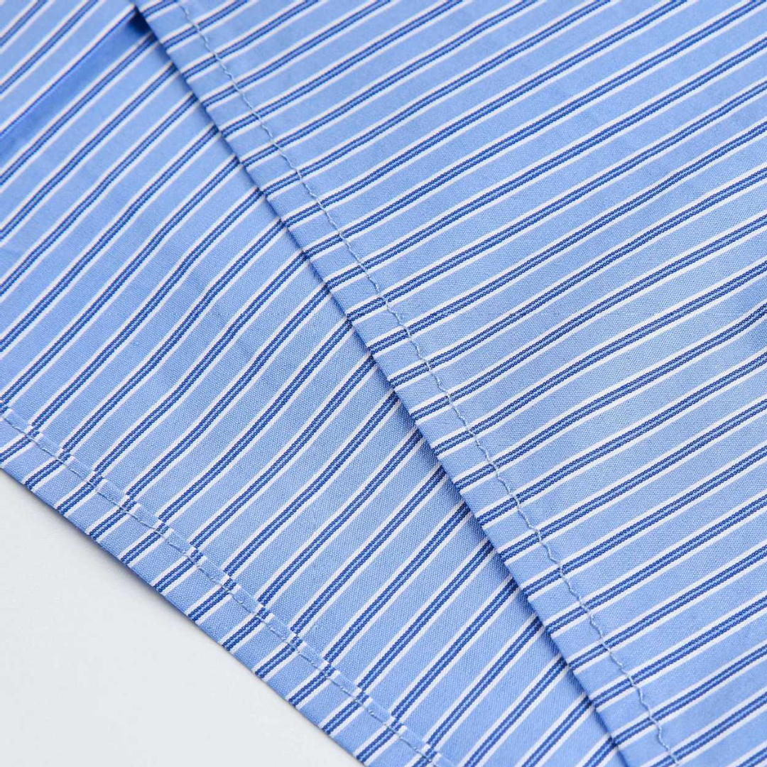 ストレッチ　コットンナイロン　ストライプ　シャツ　N1248