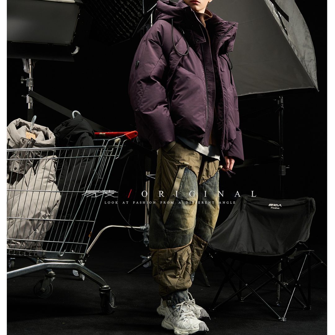 【Y.M.ORIGINAL】ホワイトダックダウン　ボリューム　フードジャケット　N855