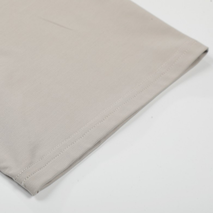 フェイクレイヤードネック　ストレッチ　半袖Tシャツ　N1598