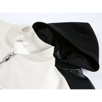 Faux layered wool polo collar knit N748