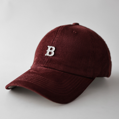 【B】ポイントロゴ　コーデュロイキャップ　N597