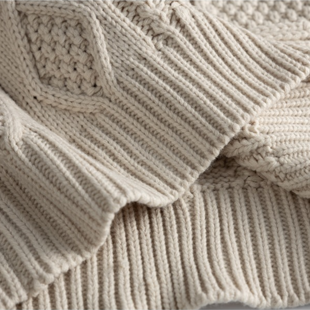 クレイジー ケーブルニット クルーネック カーディガン　N942