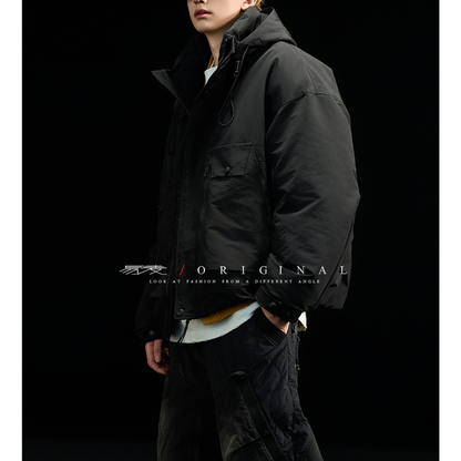 [YMORIGINAL] White Duck Down Utility Hooded Jacket N857