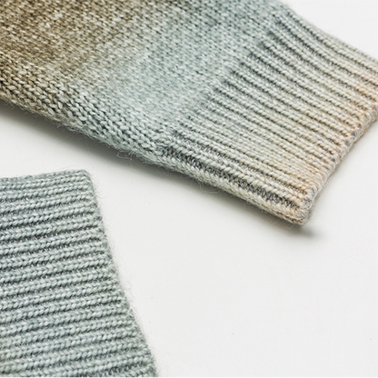 Faux layered wool polo collar knit N748