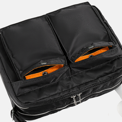 ミリタリーナイロン　ダブルファスナー　ショルダーバッグ　N1122